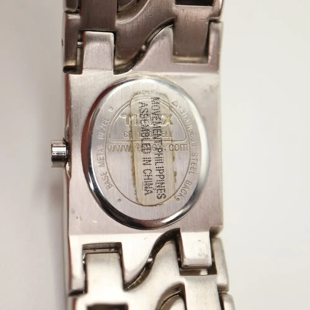 Timex Silver Tone Steel Designer Link 20mm Womens Watch 5.5